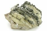 Blue Bladed Barite and Marcasite On Quartz - Morocco #84876-1